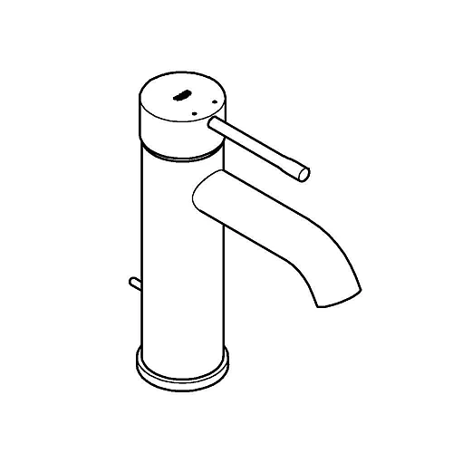 Смеситель для раковины GROHE Essence+ с низким изливом и донным клапаном, хром (23589001) Смеситель для раковины GROHE Essence+ с низким изливом и донным клапаном, хром (23589001)