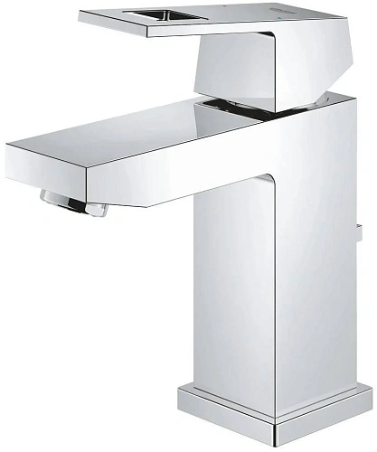Смеситель для раковины GROHE Eurocube с донным клапаном и низким изливом, хром (23127000) Смеситель для раковины GROHE Eurocube с донным клапаном и низким изливом, хром (23127000)