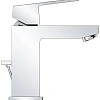 Смеситель для раковины GROHE Eurocube с донным клапаном и низким изливом, хром (23127000) Смеситель для раковины GROHE Eurocube с донным клапаном и низким изливом, хром (23127000)