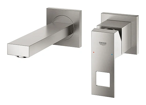 Смеситель для раковины GROHE Eurocube, суперсталь (19895DC0) Смеситель для раковины GROHE Eurocube, суперсталь (19895DC0)