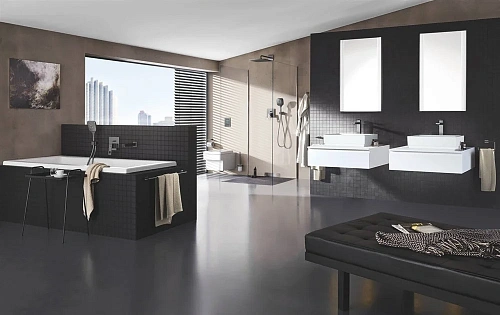 Смеситель для раковины GROHE Eurocube, темный графит матовый (23406AL0) Смеситель для раковины GROHE Eurocube, темный графит матовый (23406AL0)