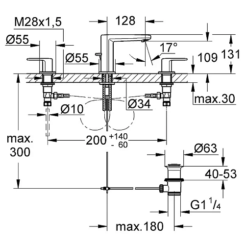Смеситель для раковины Grohe Europlus New 20301000 Смеситель для раковины Grohe Europlus New 20301000