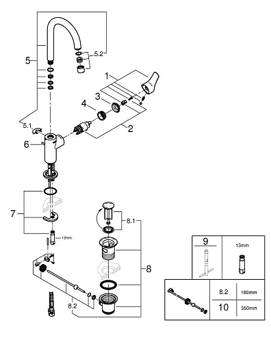 Смеситель для раковины GROHE Eurosmart (23537003) Смеситель для раковины GROHE Eurosmart (23537003)