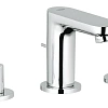Смеситель для раковины GROHE Eurosmart Cosmopolitan на 3 отверстия с донным клапаном, хром (20187000 Смеситель для раковины GROHE Eurosmart Cosmopolitan на 3 отверстия с донным клапаном, хром (20187000