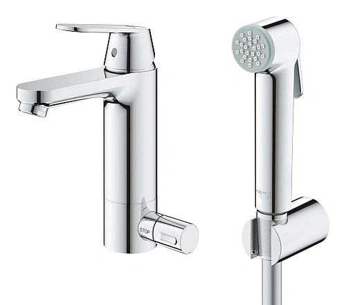 Смеситель для раковины GROHE Eurosmart Cosmopolitan однорычажный M-size, хром (24191000) Смеситель для раковины GROHE Eurosmart Cosmopolitan однорычажный M-size, хром (24191000)