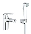 Смеситель для раковины GROHE Eurosmart Cosmopolitan с Гигиенический душем, хром (23125000) Смеситель для раковины GROHE Eurosmart Cosmopolitan с Гигиенический душем, хром (23125000)