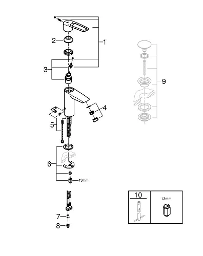 Смеситель для раковины GROHE Eurosmart M-Size (23987003) Смеситель для раковины GROHE Eurosmart M-Size (23987003)