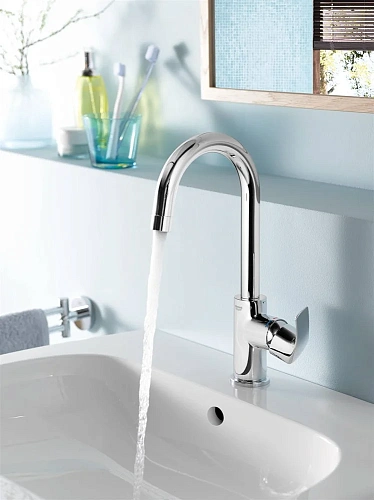 Смеситель для раковины GROHE Eurosmart New (23537002) с донным клапаном, L-size, хром Смеситель для раковины GROHE Eurosmart New (23537002) с донным клапаном, L-size, хром