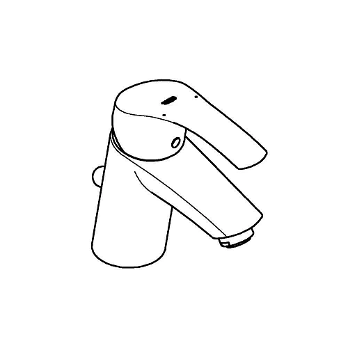 Смеситель для раковины GROHE Eurosmart New с донным клапаном, размер S, хром (23788002) Смеситель для раковины GROHE Eurosmart New с донным клапаном, размер S, хром (23788002)