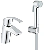 Смеситель для раковины GROHE Eurosmart New с цепочкой и Гигиенический душем, хром (23124002)