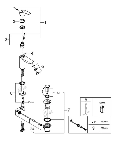 Смеситель для раковины GROHE Eurosmart S-Size (32926003) Смеситель для раковины GROHE Eurosmart S-Size (32926003)