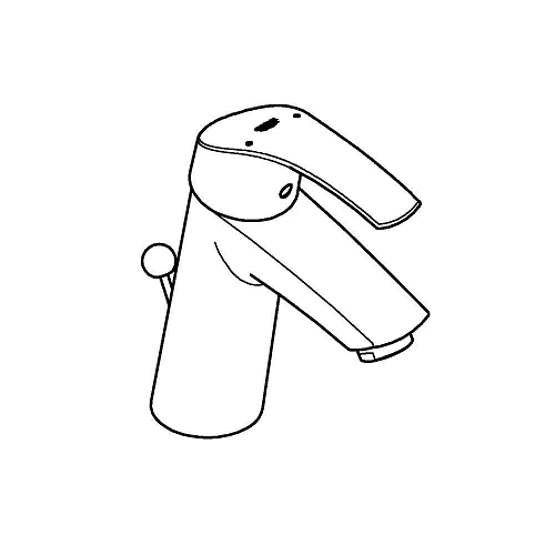 Смеситель для раковины GROHE Eurosmart с донным клапаном, средний излив, хром (23322001) Смеситель для раковины GROHE Eurosmart с донным клапаном, средний излив, хром (23322001)