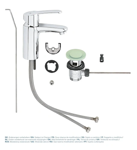 Смеситель для раковины GROHE Eurostyle Cosmopolitan с донным клапаном, хром (33552002) Смеситель для раковины GROHE Eurostyle Cosmopolitan с донным клапаном, хром (33552002)