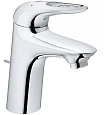 Смеситель для раковины GROHE Eurostyle new с донным клапаном и энергосберегающим картриджем, хром (2 23374003 Смеситель для раковины GROHE Eurostyle new с донным клапаном и энергосберегающим картриджем, хром (2 23374003
