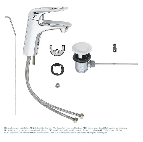 Смеситель для раковины GROHE Eurostyle new с донным клапаном, хром (33558003) Смеситель для раковины GROHE Eurostyle new с донным клапаном, хром (33558003)