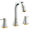 Смеситель для раковины GROHE Grandera с донным клапаном и высоким изливом, хром/золото (20389IG0) Смеситель для раковины GROHE Grandera с донным клапаном и высоким изливом, хром/золото (20389IG0)