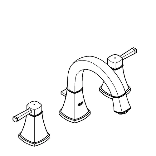 Смеситель для раковины GROHE Grandera с донным клапаном и низким изливом, хром (20417000) Смеситель для раковины GROHE Grandera с донным клапаном и низким изливом, хром (20417000)