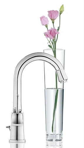 Смеситель для раковины GROHE Grandera с донным клапаном и поворотным изливом, хром (21107000) Смеситель для раковины GROHE Grandera с донным клапаном и поворотным изливом, хром (21107000)