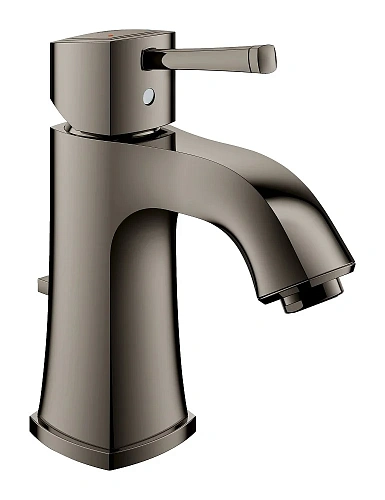 Смеситель для раковины GROHE Grandera с донным клапаном, темный графит глянец (23303A00) Смеситель для раковины GROHE Grandera с донным клапаном, темный графит глянец (23303A00)