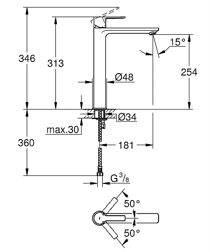 Смеситель для раковины GROHE Lineare New, хром (23405001) Смеситель для раковины GROHE Lineare New, хром (23405001)