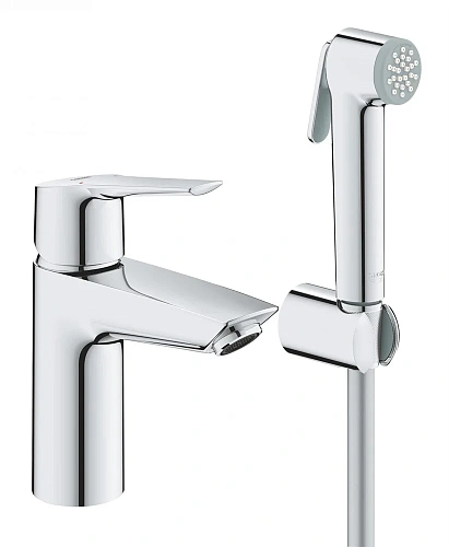 Смеситель для раковины GROHE QuickFix Start, с гигиеническим душем, S-Size, хром, (23123003) Смеситель для раковины GROHE QuickFix Start, с гигиеническим душем, S-Size, хром, (23123003)