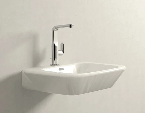 Смеситель для раковины GROHE Veris с донным клапаном и высоким изливом, хром (32184000) Смеситель для раковины GROHE Veris с донным клапаном и высоким изливом, хром (32184000)