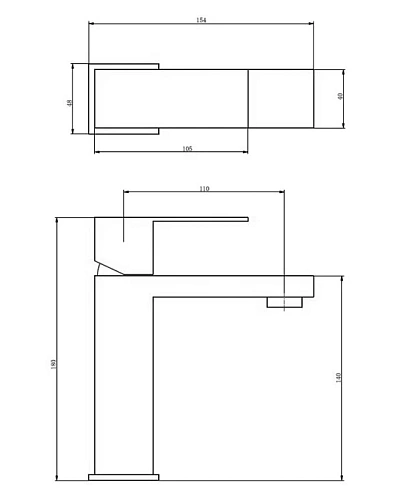 Смеситель для раковины Haiba HB10803-7 Черный матовый Смеситель для раковины Haiba HB10803-7 Черный матовый