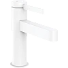 Смеситель для раковины Hansgrohe Finoris 100, со сливным клапаном Push-Open 76010700, матовый белый