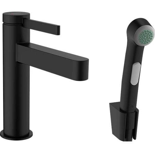 Смеситель для раковины Hansgrohe Finoris 110 со сливным гарнитуром и гигиеническим душем 76210670, м Смеситель для раковины Hansgrohe Finoris 110 со сливным гарнитуром и гигиеническим душем 76210670, м