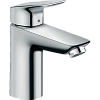 Смеситель для раковины Hansgrohe Logis 100, Coolstart, со сливным гарнитуром 71105000, хром