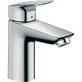 Смеситель для раковины Hansgrohe Logis 100, Coolstart, со сливным гарнитуром 71105000, хром Смеситель для раковины Hansgrohe Logis 100, Coolstart, со сливным гарнитуром 71105000, хром