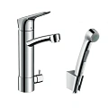 Смеситель для раковины Hansgrohe Logis 190 с гигиеническим душем и запорным клапаном 31515000, хром Смеситель для раковины Hansgrohe Logis 190 с гигиеническим душем и запорным клапаном 31515000, хром