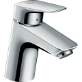 Смеситель для раковины Hansgrohe Logis 70, Coolstart, со сливным гарнитуром 71072000, хром Смеситель для раковины Hansgrohe Logis 70, Coolstart, со сливным гарнитуром 71072000, хром