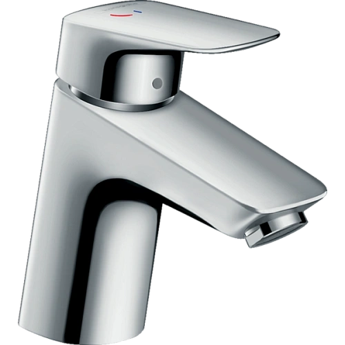 Смеситель для раковины Hansgrohe Logis 70, Coolstart, со сливным гарнитуром 71072000, хром Смеситель для раковины Hansgrohe Logis 70, Coolstart, со сливным гарнитуром 71072000, хром