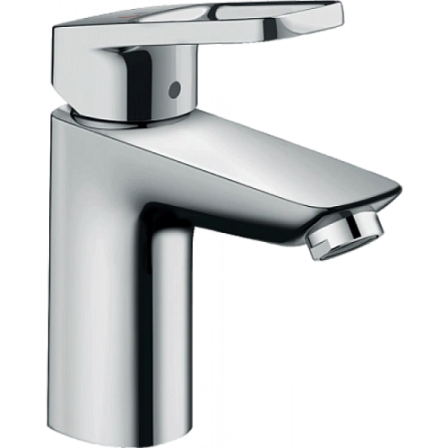 Смеситель для раковины Hansgrohe Logis Loop 100 CoolStart, со сливным гарнитуром 71154000, хром Смеситель для раковины Hansgrohe Logis Loop 100 CoolStart, со сливным гарнитуром 71154000, хром