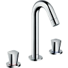Смеситель для раковины hansgrohe Logis на 3 отверстия со сливным гарнитуром, хром 71133000