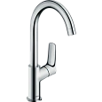 Смеситель для раковины hansgrohe Logis с поворотным изливом и сливным гарнитуром, хром 71130000 Смеситель для раковины hansgrohe Logis с поворотным изливом и сливным гарнитуром, хром 71130000