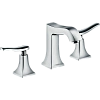 Смеситель для раковины hansgrohe Metris Classic на 3 отверстия и сливным гарнитуром, хром 31073000