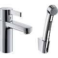 Смеситель для раковины hansgrohe Metris S с Гигиенический душем, хром 31160000 Смеситель для раковины hansgrohe Metris S с Гигиенический душем, хром 31160000