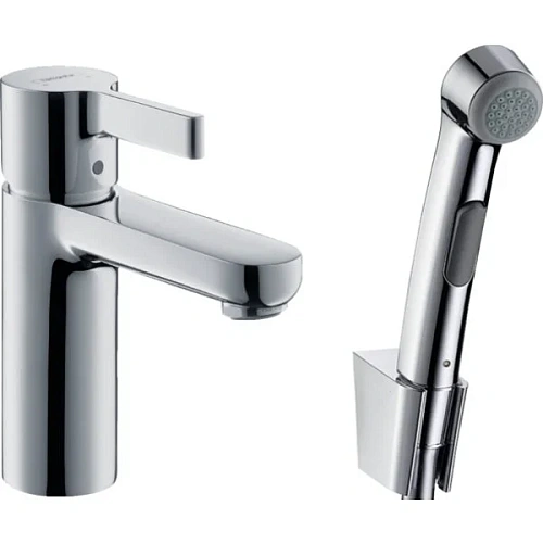 Смеситель для раковины hansgrohe Metris S с Гигиенический душем, хром 31160000 Смеситель для раковины hansgrohe Metris S с Гигиенический душем, хром 31160000