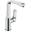 Смеситель для раковины hansgrohe Metris с поворотным изливом и сливным клапаном Push-Open, хром 31187000.