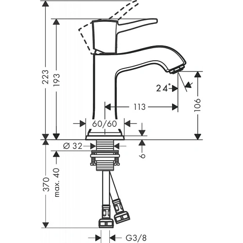 Смеситель для раковины hansgrohe Metropol Classic 31301090 Смеситель для раковины hansgrohe Metropol Classic 31301090