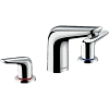 Смеситель для раковины Hansgrohe Novus на 3 отверстия, со сливным гарнитуром 71140000, хром