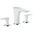 Смеситель для раковины hansgrohe PuraVida на 3 отверстия со сливным клапаном Push-Open, белый/хром 1 Смеситель для раковины hansgrohe PuraVida на 3 отверстия со сливным клапаном Push-Open, белый/хром 1