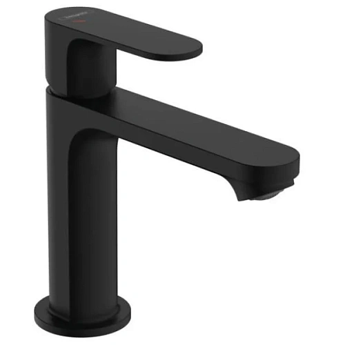 Смеситель для раковины Hansgrohe Rebris S 110 CoolStart, со сливным гарнитуром 72519670, матовый чер Смеситель для раковины Hansgrohe Rebris S 110 CoolStart, со сливным гарнитуром 72519670, матовый чер