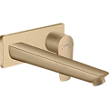 Смеситель для раковины Hansgrohe Talis E настенный с длинным изливом 71734140, шлифованная бронза Смеситель для раковины Hansgrohe Talis E настенный с длинным изливом 71734140, шлифованная бронза