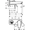 Смеситель для раковины hansgrohe Talis E настенный, хром 71732000 Смеситель для раковины hansgrohe Talis E настенный, хром 71732000