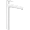 Смеситель для раковины Hansgrohe Talis E, со сливным гарнитуром 71717700, матовый белый