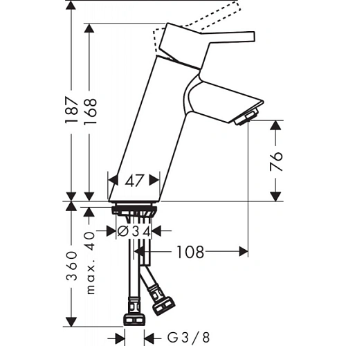 Смеситель для раковины Hansgrohe Talis хром 32041000 Смеситель для раковины Hansgrohe Talis хром 32041000