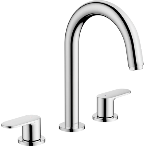 Смеситель для раковины Hansgrohe Vernis Blend на 3 отверстия, со сливным гарнитуром 71553000, хром Смеситель для раковины Hansgrohe Vernis Blend на 3 отверстия, со сливным гарнитуром 71553000, хром